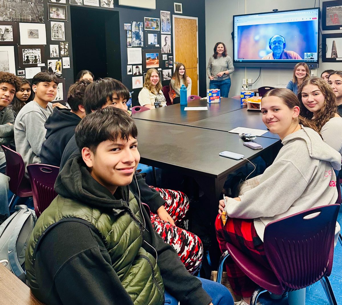The WPHS Photography Group enjoys a call with Kodak engineer, Ben Gibson.