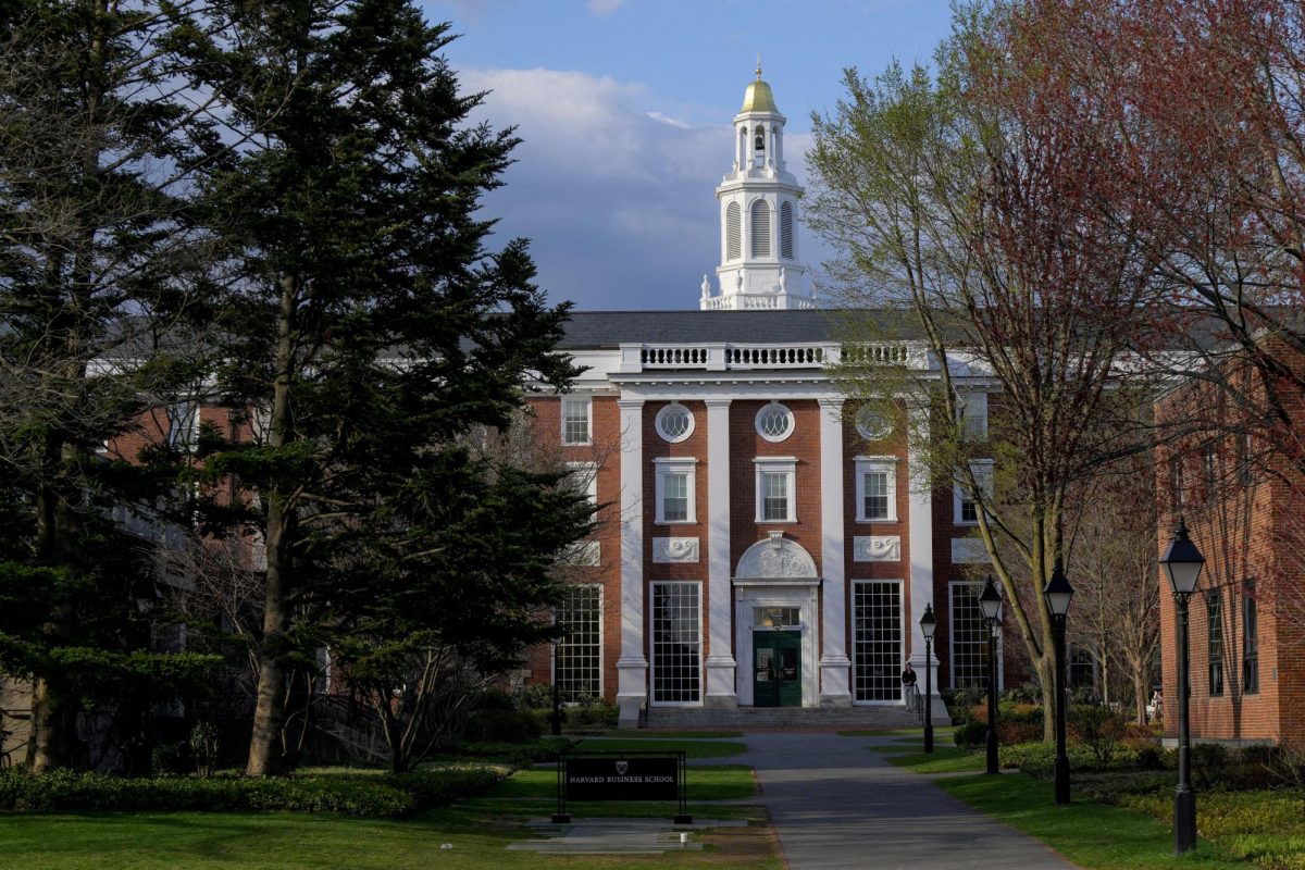 A view of the Business School campus of Harvard University in Cambridge, Massachusetts, U.S., April 15, 2025.   REUTERS/Faith Ninivaggi