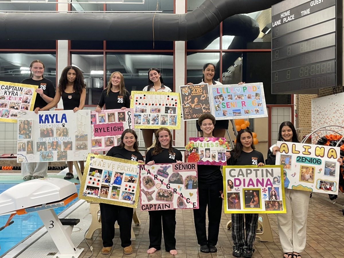 Girls’ Varsity Swim Seniors honored on Senior Night